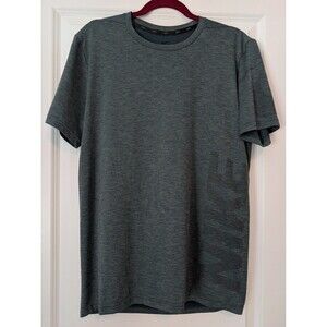 Nike Dri-FIT Breathe Short Sleeve Workout Shirt Heathered Blue Gray Men's Size M